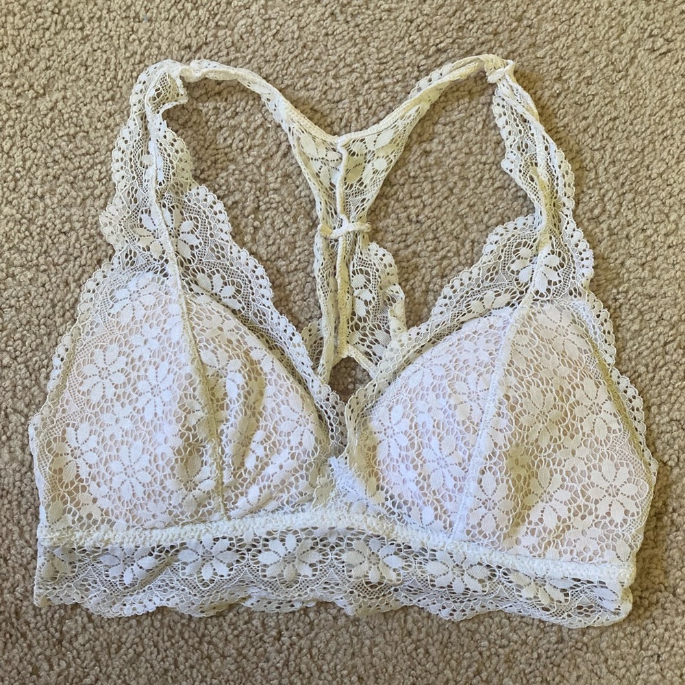 White Lace Bralette with Removable Pads